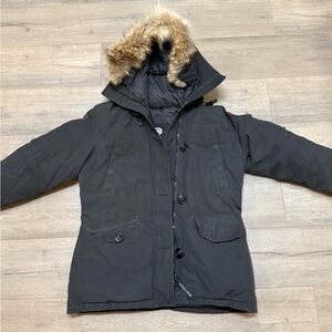 Canada Goose Black Jacket with Fur Hood